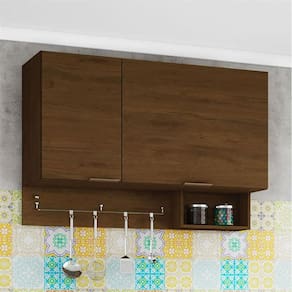 Cozinha Completa Bartira Rubi com 9 Portas, 3 Gavetas e 5 Prateleiras - 280cm de largura