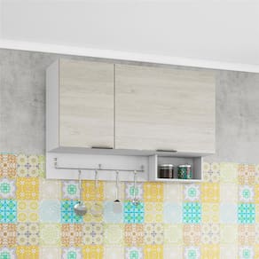 Cozinha Completa Bartira Rubi com 9 Portas, 3 Gavetas e 5 Prateleiras - 280cm de largura