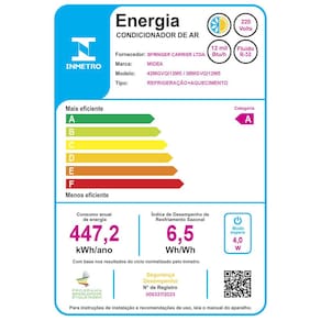 Ar-Condicionado Midea Inverter Xtreme Save Connect- R32 42AGVCI12M5/ 38AGVCI12M5 Frio 12000 BTUs - 220V
