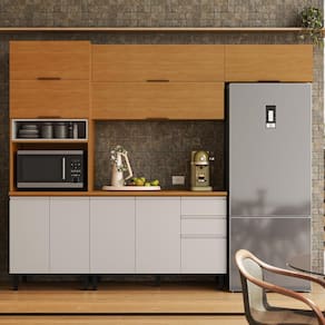 Cozinha Completa Itatiaia Ideale com 4 Peças, 10 Portas, 11 Prateleiras e 2 Gavetas – 270cm de Largura