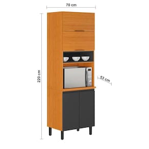 Cozinha Completa Itatiaia Ideale com 5 Peças, 13 Portas, 14 Prateleiras e 2 Gavetas – 260cm de Largura