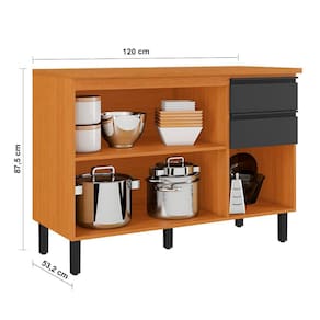 Cozinha Completa Itatiaia Ideale com 5 Peças, 13 Portas, 14 Prateleiras e 2 Gavetas – 260cm de Largura