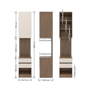 Guarda-roupa Modulado Casal Bartira Lugano 10 Portas 6 Gavetas 14 Prateleiras 6 Peças – Avelã/Capuccino
