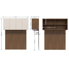 Guarda-roupa Modulado Casal Bartira Lugano 10 Portas 6 Gavetas 14 Prateleiras 6 Peças – Avelã/Capuccino
