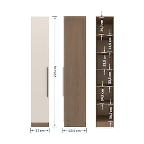 Guarda-roupa Modulado Casal Bartira Lugano 10 Portas 6 Gavetas 14 Prateleiras 6 Peças – Avelã/Capuccino