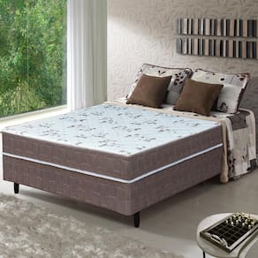 Guarda-Roupa Casal Bartira Napoli UP 6 Portas e 4 Gavetas + Cama Box Conjugada Casal Umaflex New Florença com Molas Ensacadas 55x138x188cm