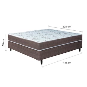 Guarda-Roupa Casal Bartira Napoli UP 6 Portas e 4 Gavetas + Cama Box Conjugada Casal Umaflex New Florença com Molas Ensacadas 55x138x188cm