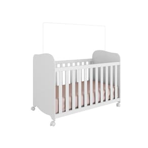 Berço Americano + Cômoda Infantil Peroba Duda Plus com 1 Porta, 4 Gavetas e 1 Prateleira - 95,3cm de largura