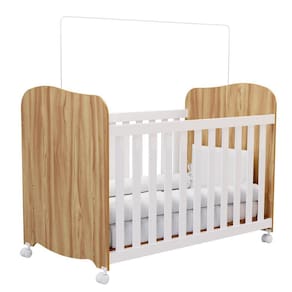 Guarda-Roupa Infantil Peroba Duda Plus, 86 cm de Largura + Cômoda com 1 Porta, 4 Gavetas, 1 Prateleira, 95,3 cm de Largura + Berço Americano