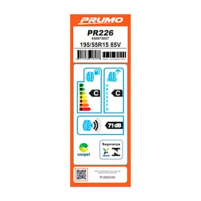 Pneu Aro 15 Prumo Control A 195/55 R15 85V – 2 Unidades