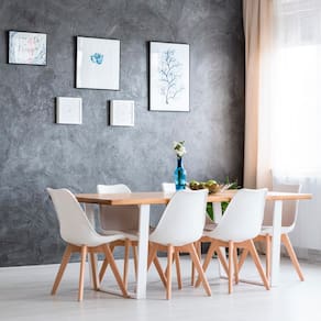Conjunto com 4 Cadeiras de Jantar SeatCo Saarinen PP Wood com Assento Estofado