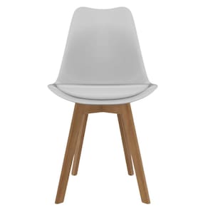 Conjunto com 4 Cadeiras de Jantar SeatCo Saarinen PP Wood com Assento Estofado