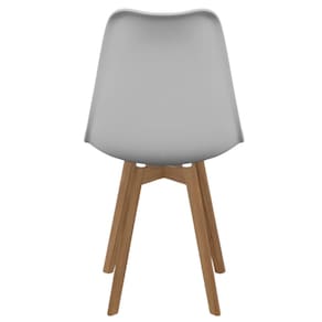 Conjunto com 4 Cadeiras de Jantar SeatCo Saarinen PP Wood com Assento Estofado