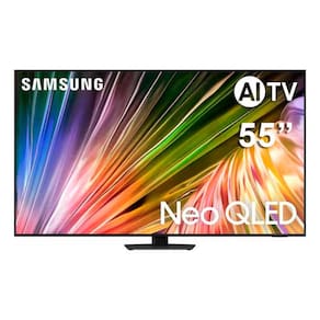 Smart TV 98" Samsung Crystal Ultra HD 4K UN98DU9000 com Gaming Hub + Smart TV 55” 4K Samsung Neo QLED 55QN85D com Processador com AI e Energy Mode