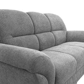 Sofá de 3 e 2 Lugares Cama inBox Mourato com 187cm e 140cm de Larguras e Revestidos em Bouclé