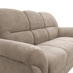 Sofá de 3 e 2 Lugares Cama inBox Mourato com 187cm e 140cm de Larguras e Revestidos em Bouclé
