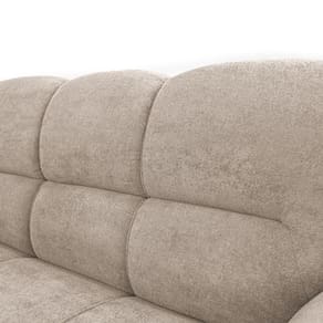 Sofá de 3 e 2 Lugares Cama inBox Mourato com 187cm e 140cm de Larguras e Revestidos em Bouclé