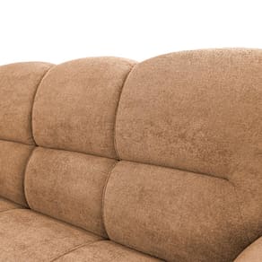 Sofá de 3 e 2 Lugares Cama inBox Mourato com 187cm e 140cm de Larguras e Revestidos em Bouclé