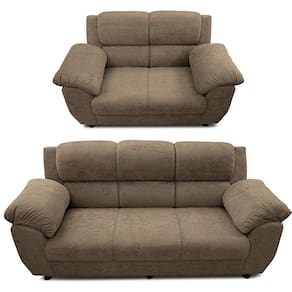 Sofá de 3 e 2 Lugares Cama inBox Paris com 202cm e 152cm de Larguras e Revestidos em Bouclé