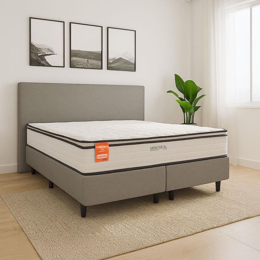 Cama Box Casal Queen Size MGA Itaflex Universal Colchão Inducol