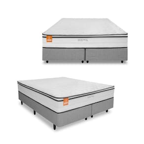 Cama Box Casal Queen Size MGA Itaflex Universal Colchão Inducol Montreal Europillow Molas Ensacadas SoftGel