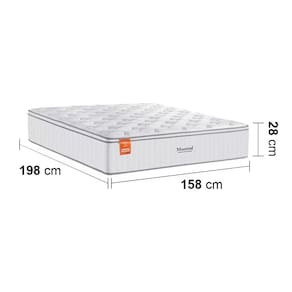 Cama Box Casal Queen Size MGA Itaflex Universal Colchão Inducol Montreal Europillow Molas Ensacadas SoftGel