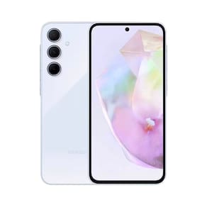 Smartphone Samsung Galaxy A35 5G Azul Claro 128GB, 6GB RAM, Câmera Tripla Traseira de até 50MP e Tela super AMOLED de 6,6" + Galaxy Fit3 Grafite