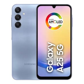Smartphone Samsung Galaxy A25 5G Azul Claro 256GB, 8GB RAM, Câmera Tripla Traseira de até 50MP e Tela Infinita de 6.5" + Galaxy Fit3 Prata