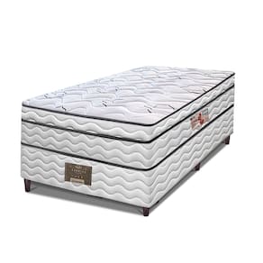 Cama Box Solteiro Cama Inbox Moderne Ortopédico com Camada Especial de Espuma D45 63x88x188cm - Branco/Grafite