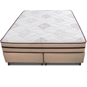 Cama Box King Size Bipartida Cama InBox Livity com Molas Ensacadas e Espuma D26 24x193x203cm – Bege