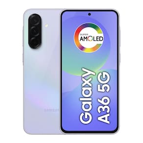 Smartphone Samsung Galaxy A36 5G Violeta 256GB, 6GB RAM, Câmera Tripla até 50MP, Tela Super AMOLED 6.7", IP67, NFC e Recursos AI + Galaxy Fit3 Grafite