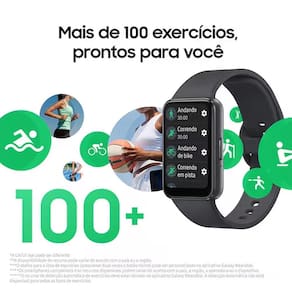 Smartphone Samsung Galaxy A56 5G Verde 128GB, 8GB RAM, Câmera Tripla 50MP, Tela 6.7", IP67, NFC e Recursos AI + Galaxy Fit3 Grafite Display de 1.6"
