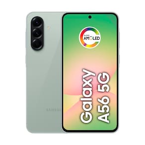 Smartphone Samsung Galaxy A56 5G Verde 128GB, 8GB RAM, Câmera Tripla 50MP, Tela 6.7", IP67, NFC e Recursos AI + Galaxy Fit3 Grafite Display de 1.6"