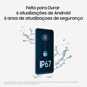Smartphone Samsung Galaxy A56 5G Verde 128GB, 8GB RAM, Câmera Tripla 50MP, Tela 6.7", IP67, NFC e Recursos AI + Galaxy Fit3 Grafite Display de 1.6"