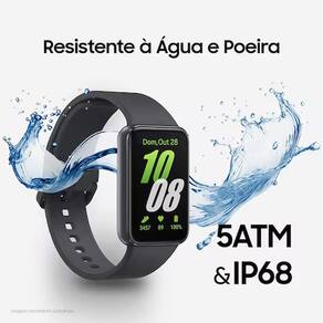 Smartphone Samsung Galaxy A56 5G Preto 128GB, 8GB RAM, Câmera Tripla 50MP, Tela 6.7", IP67, NFC e Recursos AI + Galaxy Fit3 Grafite Display de 1.6"