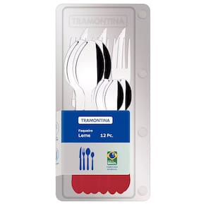 Panela de Pressão Tramontina Arizona em Alumínio, Revestimento Starflon Max 4,5L – Preto + Faqueiro 12 Peças Leme com Lâminas em Aço Inox - Vermelho