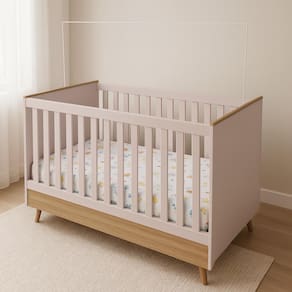 Berço 2 em 1 Bartira Ternura Plus com Colchão Herval Baby Encanto