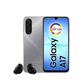 Smartphone Samsung Galaxy A17 4G Tela 6.7" 256GB Câmera Tripla 50MP Cinza + Galaxy Buds Core Bluetooth Preto