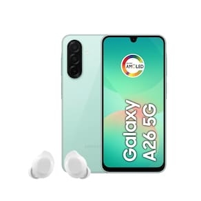 Smartphone Samsung Galaxy A26 5G Tela 6.7" 256GB Câmera Tripla 50MP Verde + Galaxy Buds Core Branco