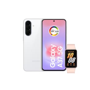 Smartphone Samsung Galaxy A37 5G Tela 6.7" 128GB Branco + Galaxy Fit 3 Rosé