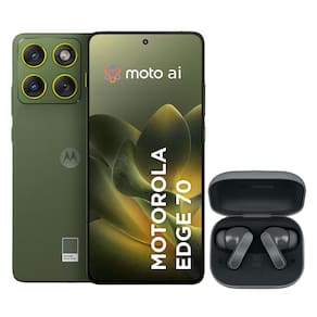 Smartphone Motorola Edge 70 6.7” 256GB 5G Bronze Green + Moto Buds Bass Preto