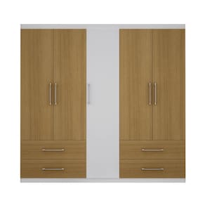Guarda-Roupa Casal Bartira Texas com 224 cm de Largura, 5 Portas e 4 Gavetas