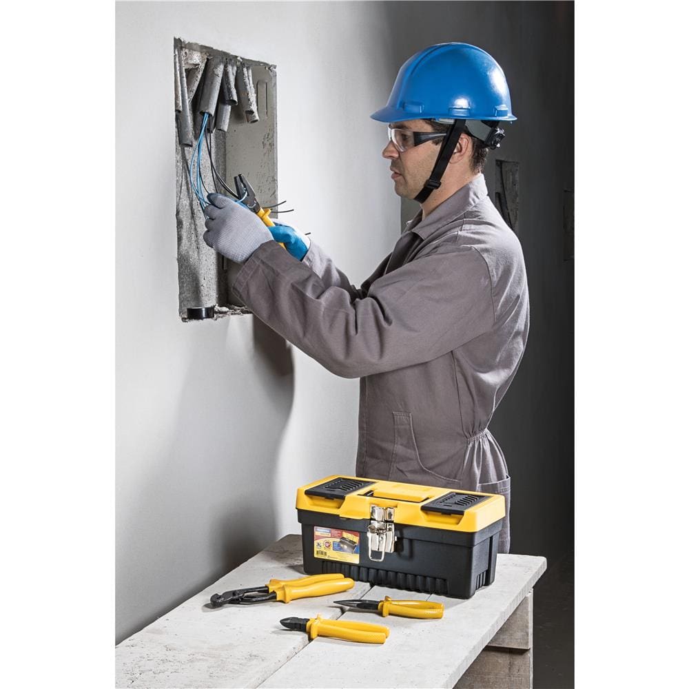 Caixa plástica para ferramentas Tramontina 17" - CAIXA PLASTICA INJETADA 17 AM E PRETA TRAMONTINA.. - 1