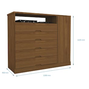 Cômoda Mademarcs Braga com 5 Gavetas e 1 Porta