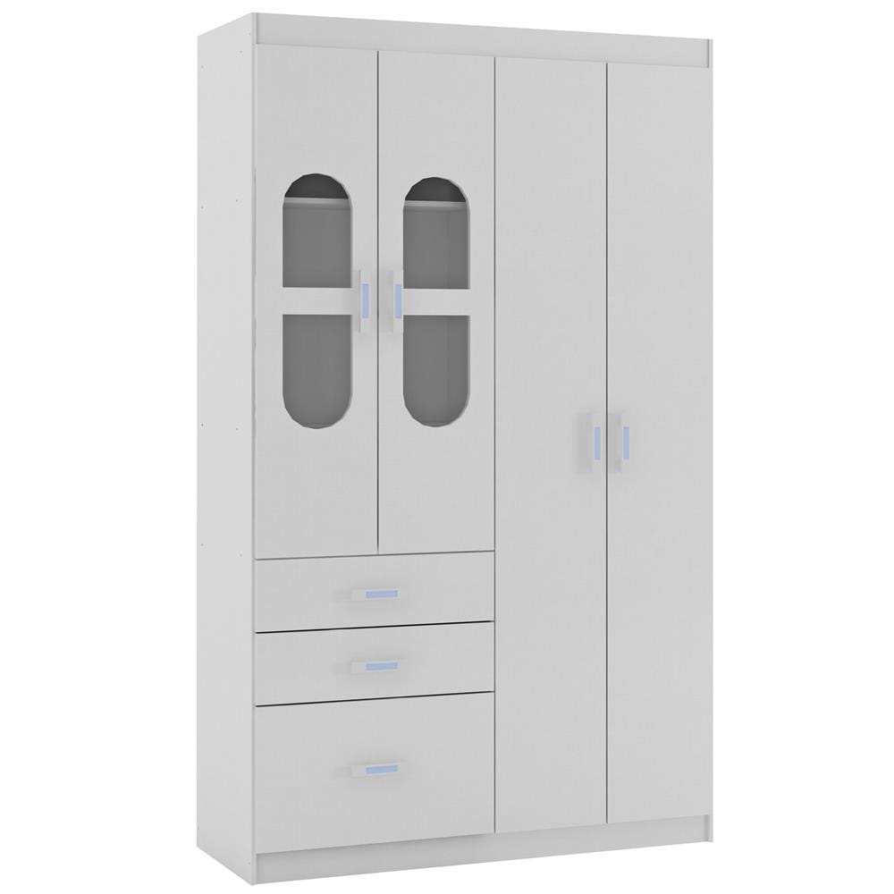 Armário Rodial Ternura com 4 Portas e 3 Gavetas - Branco - 2