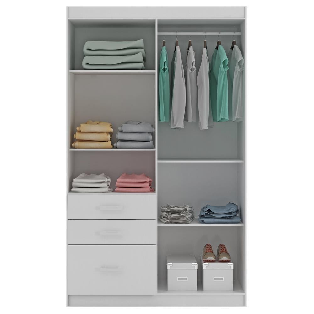 Armário Rodial Ternura com 4 Portas e 3 Gavetas - Branco - 3
