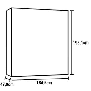 Guarda-Roupa Bartira Fortaleza II com Espelho, 2 Portas de Correr, 4 Gavetas - 184,5 cm de Largura