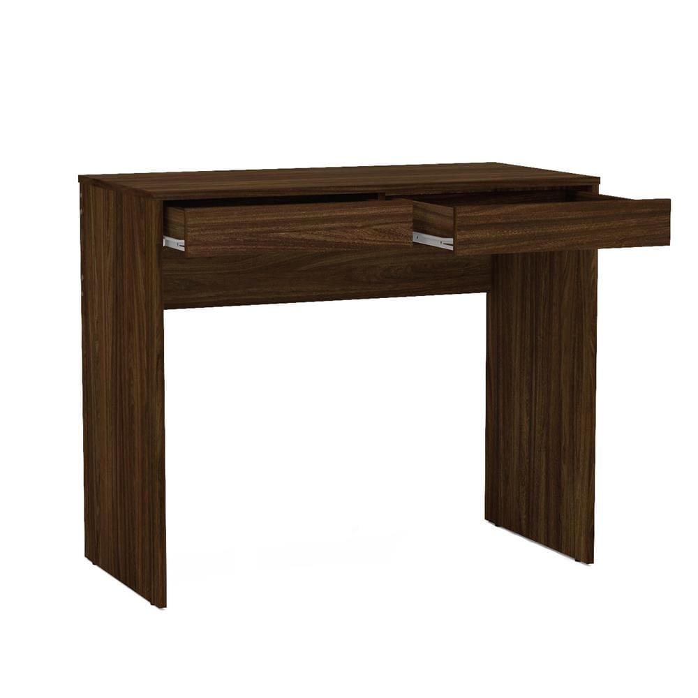 Mesa de Escritório Politorno Tijuca com 2 Gavetas - Imbuia - 1