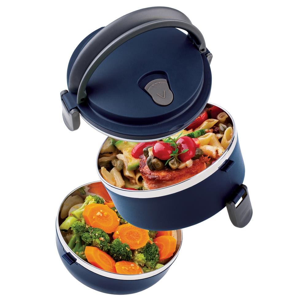 Marmita Euro Home Lunch Box em Plástico e Aço Inox - Azul - 3