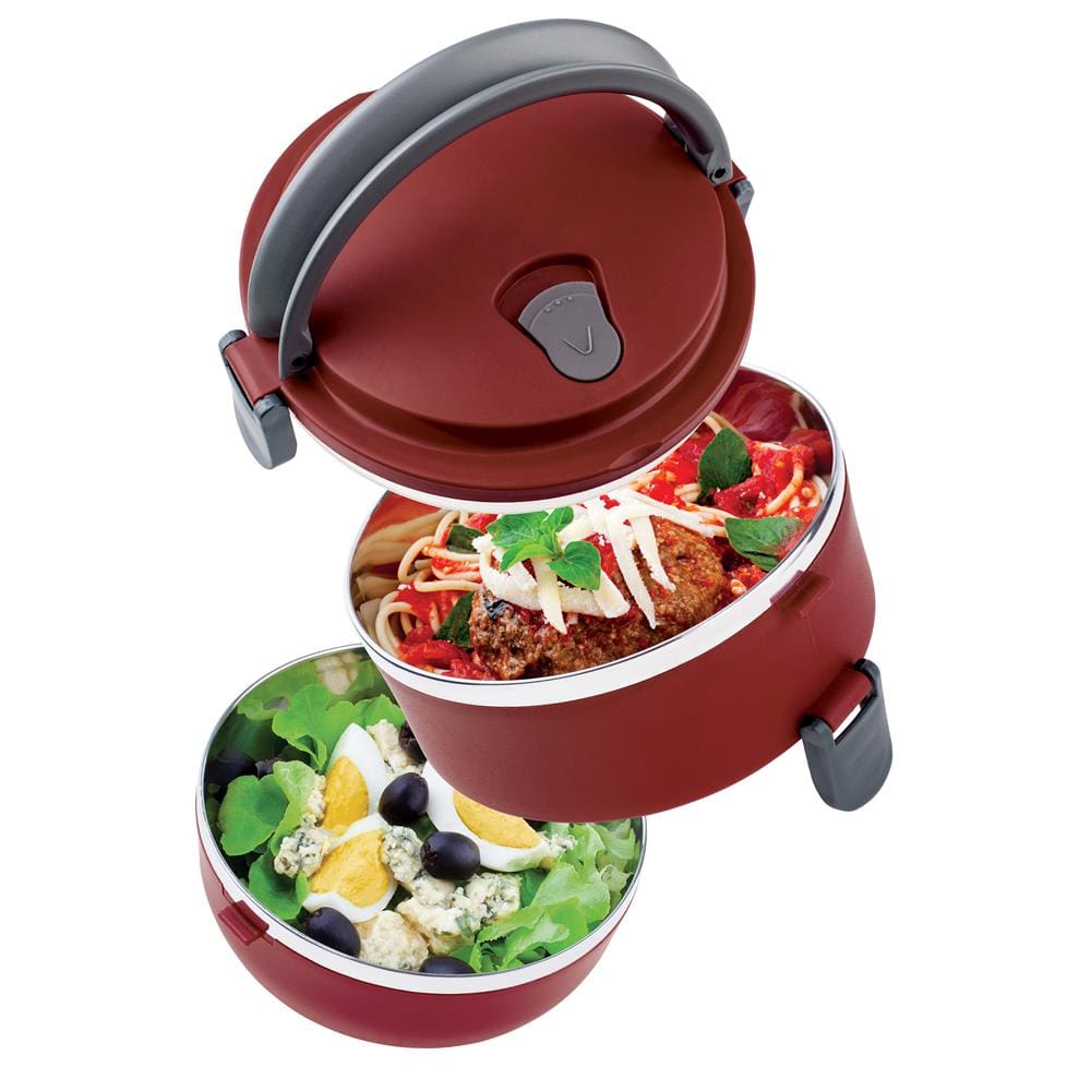 Marmita Euro Home Lunch Box em Plástico e Aço Inox - Vermelha - 3